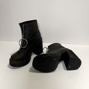 Black Platform Booties